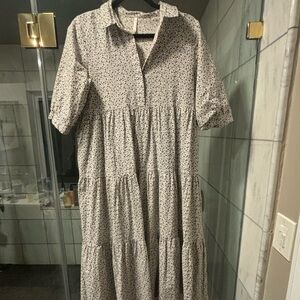 Rylee + Cru Cream Floral Dress